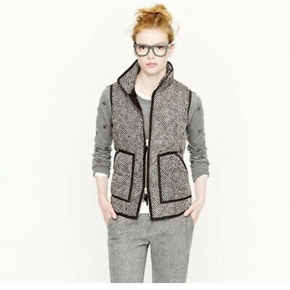 j crew herringbone vest